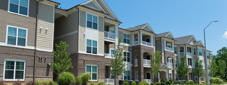 Apartment curbside view